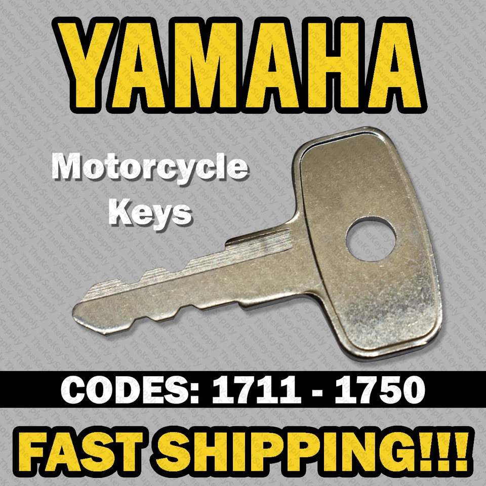 1970's Yamaha Motorcycle Replacement Key Cut to Your Code 1711 - 1750 - Image 1 of 1