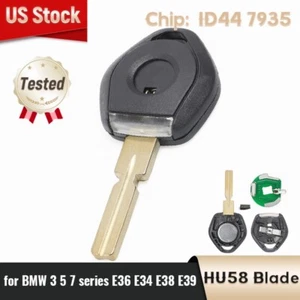 Virgin Led Light ID44 transponder Key Fob for BMW 3 5 7 series E36 E34 E38 HU58 - Picture 1 of 6