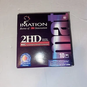 Imation 3.5" Floppy Disks Diskettes 10 Pack IBM Formatted 1.44MB 2HD Used - Picture 1 of 5