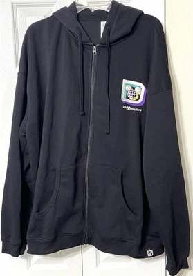 Walt Disney World Embroidered Retro Zip Up Hoodie Black Size XL - Image 1 of 4