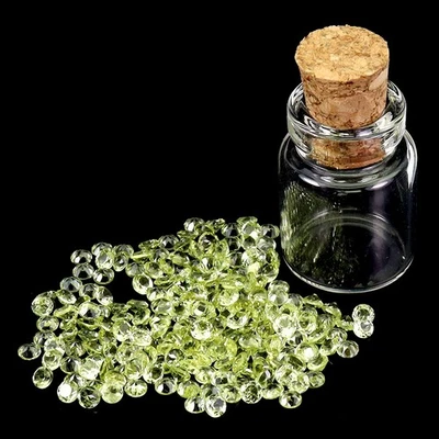 Round Cut Natural Unheated Top Rich Green Peridot 207pcs 7.86ct 2mm Lot Gemstone - Image 1 of 4