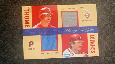 Camiseta doble Fleer Rookies & Greats Through The Years 2003 J. Thome Schmidt/360 Foto 1 de 2