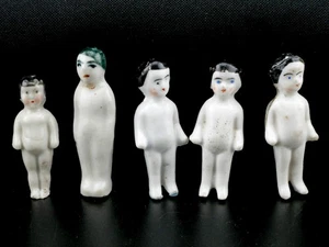 6 x Victorian German Porcelain 50 mm's high Frozen Charlotte Dolls - Picture 1 of 3