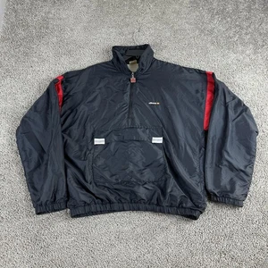 Vintage Ellesse Jacket Mens Large Black Red Reversible Anorak Zip Made Italy 90s - Picture 1 of 16