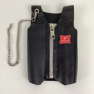 Harley Davidson Motorcycle Biker Vest Miller High Life Beer Bottle Koozie - Picture 1 of 8