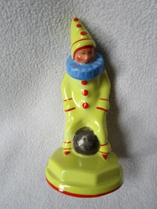 hermosa figura antigua de porcelana Pierrot colorida 12,5 cm h. Francia alrededor de 1950 pintada a mano - Imagen 1 de 7