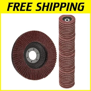 40 Pack 4.5" Flap Discs 40/60/80/120 Grit Assorted Sanding - Picture 1 of 6