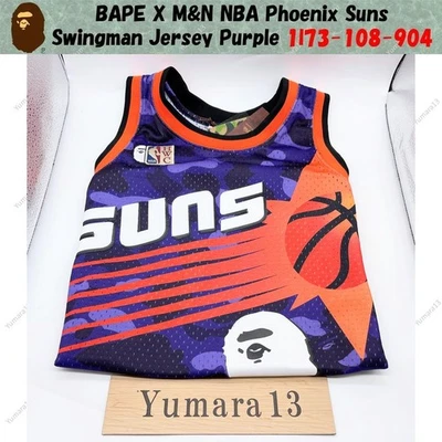 BAPE X M&N NBA Phoenix Suns Swingman Jersey Purple 1l73-108-904 - Image 1 of 4