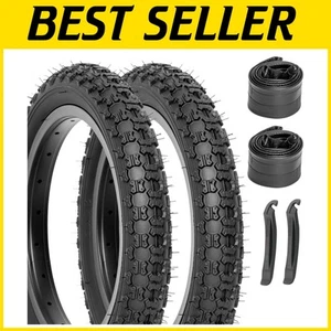 Durable 14x2.125 Kids Bike Tires & Tubes Set: Easy Installation with Levers - Picture 1 of 10
