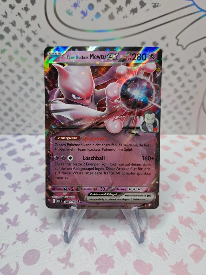 Pokemon Team Rockets Mewtu EX 081/182 | Ewige Rivalen | Deutsch Near Mint - Bild 1 von 1