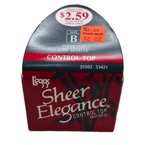 Vintage Leggs transparente Eleganz Kontrolle Top Strumpfhose Größe B durchsichtig Damen Kostüm Requisite - Bild 1 von 3