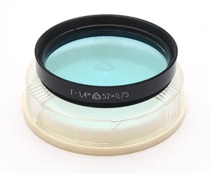 USSR Russian R-1.4x 52x0.75 52mm Blue Filter for Zenit / Kiev, Cased - UK Dealer - Picture 1 of 4