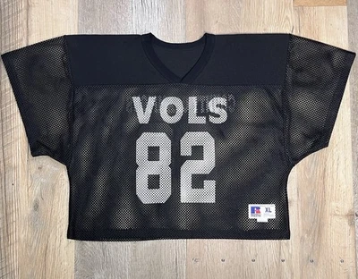 Camiseta de treino vintage Russell atlética malha crop XL EUA Vols #82 County Champions - Imagem 1 de 4