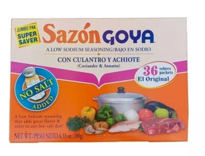 36 PK GOYA LOW SODIUM SEASONING WITH CORIANDER & ANNATTO NO SALT ADDED SEASONING - Picture 1 of 4