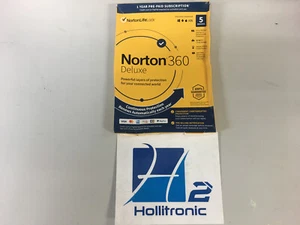 Norton 360 Deluxe - Antivirus Software for 5 Devices 1 Year Subscription - Picture 1 of 3