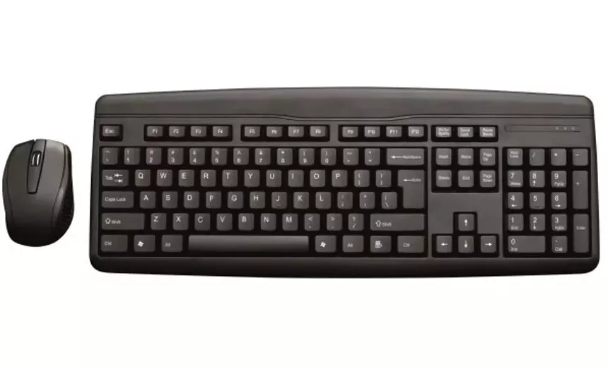 Wireless 2.4GHz Keyboard & Mouse Combo PC Computer Laptop Compatible QWERTY UK - Image 1 of 1