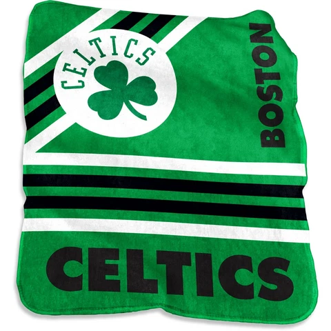 Boston Celtics NBA Plush Raschel Logo Throw Blanket - W1691936267 Cover