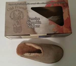 New Men's Old Friend Slipper Sheepskin SCUFF M (7.5-8.5) chestnut - Picture 1 of 1
