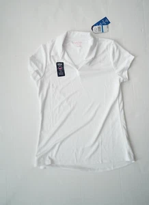Nautica White Girls Polo Pique Cap Sleeve School Uniform Shirt Size XL - Picture 1 of 3