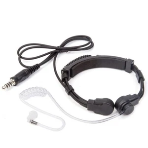Throat Mic Extendable Neckband Microphone Earpiece Headset Nato Plug for U94 PTT - Zdjęcie 1 z 7