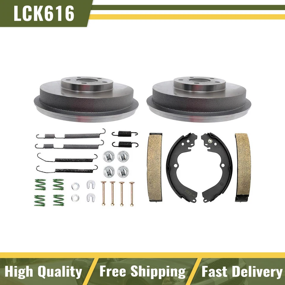 Tambores de freno traseros y zapatas de freno kit de resorte de hardware para Subaru Forester 1998-2008 Foto 1 de 4