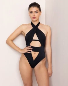 Traje de baño Agent Provocateur Anja negro AP4 grande nuevo con etiquetas - Imagen 1 de 16