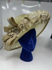Ms Divine Elaborate Kentucky Derby Church Lady Hat Approx 21” - Photo 1 sur 10