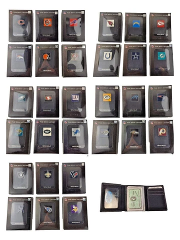 NFL All Teams Tri-fold Fine Grain Leather wallets 1116226 Cover
