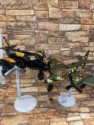 Vintage 1979 Tonka HR-14 Hand Commander Camo & Turbo Prop Airplane Lot/2 - Image 1 of 4