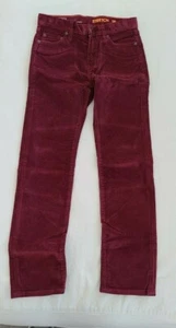 Nuovo Crewcuts bambino ragazzo taglia 10 tinta unita bordeaux elasticizzato vita regolabile velluto a coste - Foto 1 di 2