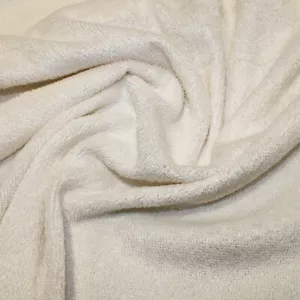 Soft Bamboo Terry Towelling Fabric - Ivory - Towelling Fabric Material - Picture 1 of 2