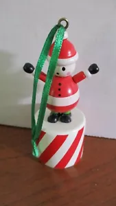VINTAGE PUSH BOTTOM COLLAPSIBLE SANTA CLAUS CHRISTMAS ORNAMENT - Picture 1 of 2