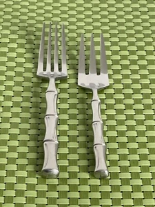 Towle BAMBOO BRIGHT Stainless Set of 2 Forks Supreme Cutlery Japan Glossy B15WU - Picture 1 of 9