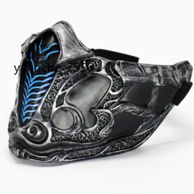 Japanese Prajna Hannya Half Face Mask Mortal Kombat Scorpion Cosplay Masks Cool - Image 1 of 4