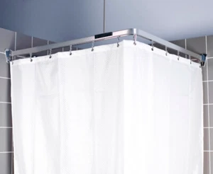Euroshowers Bendi Track 300cm Shower Curtain Track Chrome or White - Picture 1 of 10