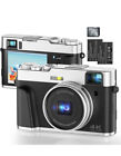 Digitalkamera 48MP 4k Kamera Vlogging Kamera für YouTube mit 32GB Speicherkarte