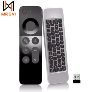 W3 Voice Air Mouse Fernbedienung 2,4 G Mini Tastatur Android TV BOX Windows PC - Bild 1 von 17