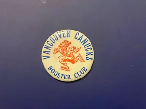 VINTAGE 1969-70 VANCOUVER CANUCKS WHL WESTERN HOCKEY LEAGUE BOOSTER CLUB BUTTON - Picture 1 of 2