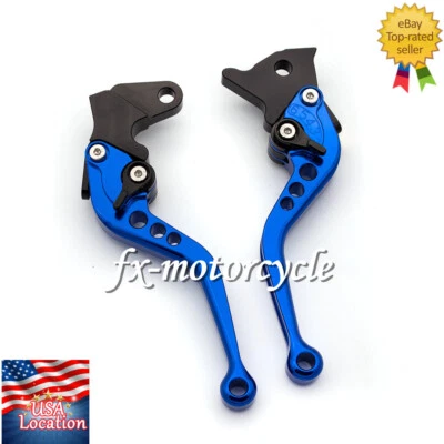 For Yamaha XT 350 1985-1995 XTZ125 2014-2018 Short Brake Clutch Levers CNC Blue - Image 1 of 4