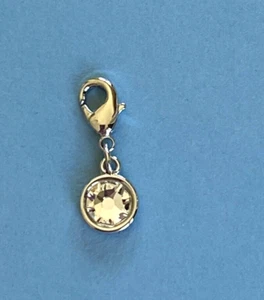 Swarovski Crystal Touchstone Charm/Sparkling Clear Faux Diamond - Picture 1 of 7
