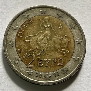 ★ Unikat ★ 2 euro € ★ Grecja 2002 ★ Moneta obiegowa ★ Moneta obiegowa - Zdjęcie 1 z 2