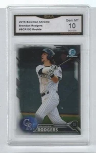  Brendan Rodgers Rookie 2016 Bowman Chrome #BCP 100 Gem Mint 10 Rockies - Picture 1 of 1