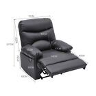 PU Leather/Snowflake Velvet Recliner Armchair Sofa Relaxing Reclin Sleeper Chair