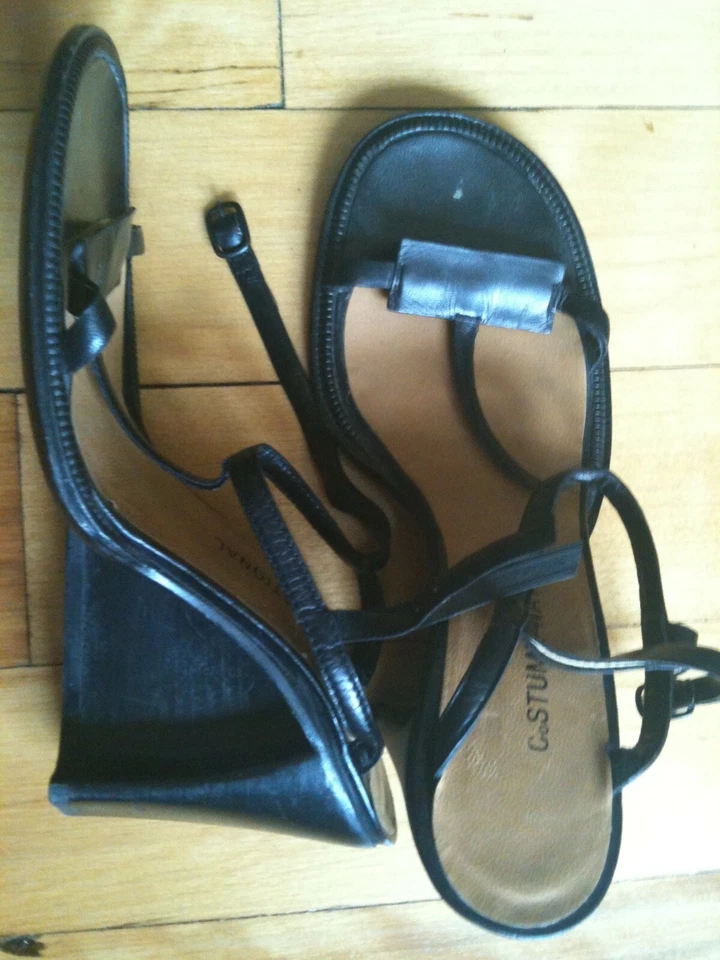 Nuevo Shoedazzle Mariana Gladiador Agatha Tacones 7 Bongo Disfraz Cuña Nacional Foto 1 de 1