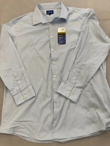 Apt.9 Knopfleiste Hemd Herren 2XL Neu Slim Fit Flex Blau Kariert 18,5" Kragen - Bild 1 von 5