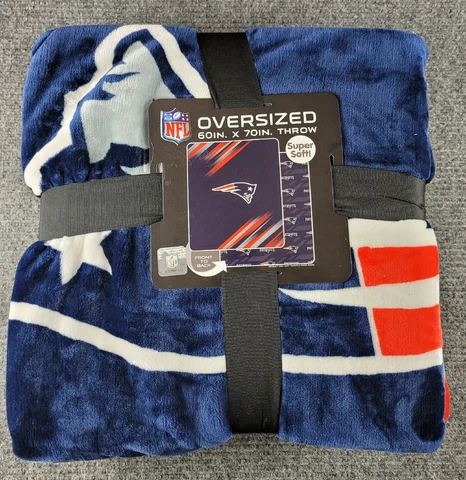 New England Patriots Oversized Super Soft Throw Blanket 60 X 70 New Nfl Cover