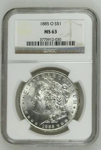 1885 O Morgan Silber Dollar NGC MS-63 - Bild 1 von 2