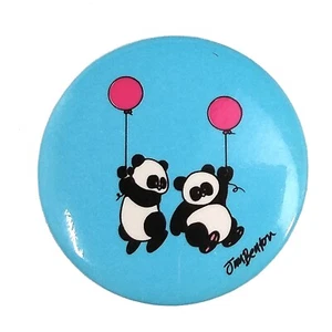 Globos de colección Jim Benton flotantes panda osos azul pinback suéter deportivo botón - Imagen 1 de 9