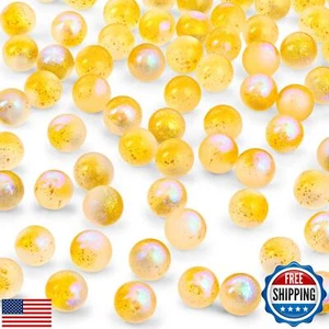 POPLAY 120PCS Glass Marbles Bulk, for Kids Marble Run Games, Vase Fillers, Ye - Picture 1 of 5