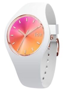 Ice-Watch ICE 015750 Sunset California Medium Damenuhr Uhr neu Silikon weiß K21